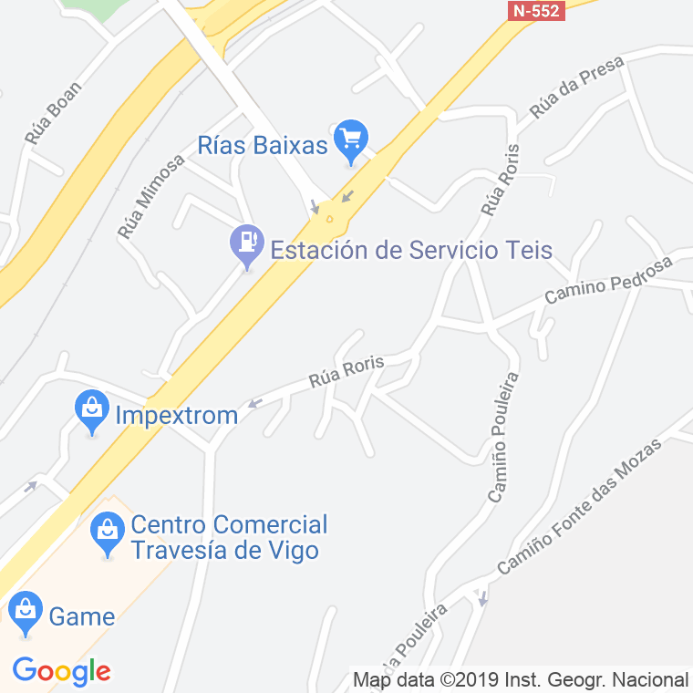 Código Postal calle Roris en Vigo