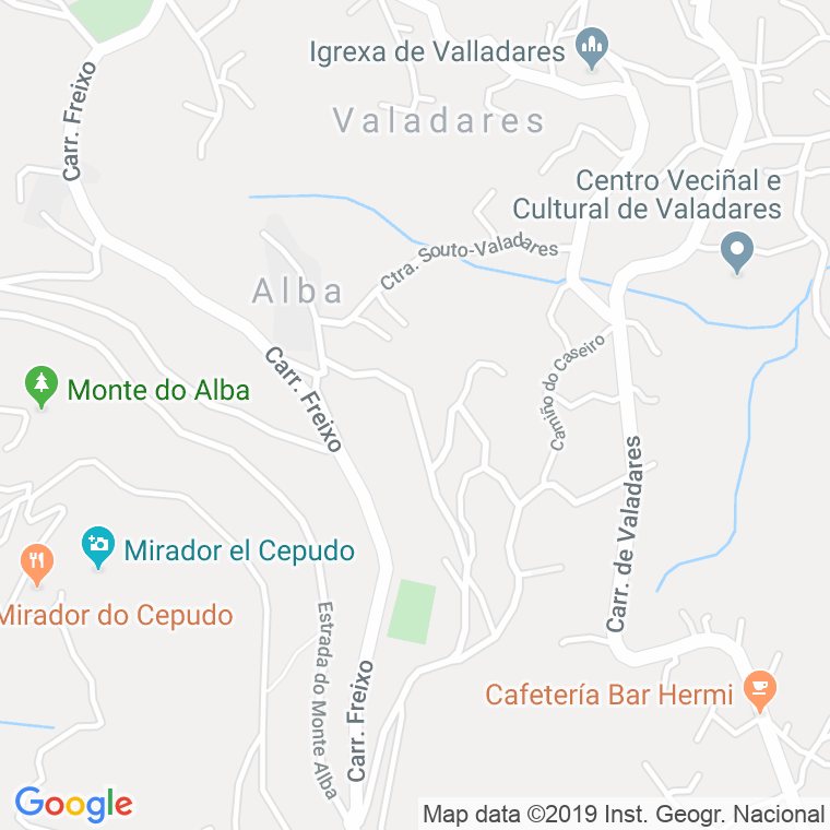 Código Postal calle Souto (Valadares), lugar en Vigo
