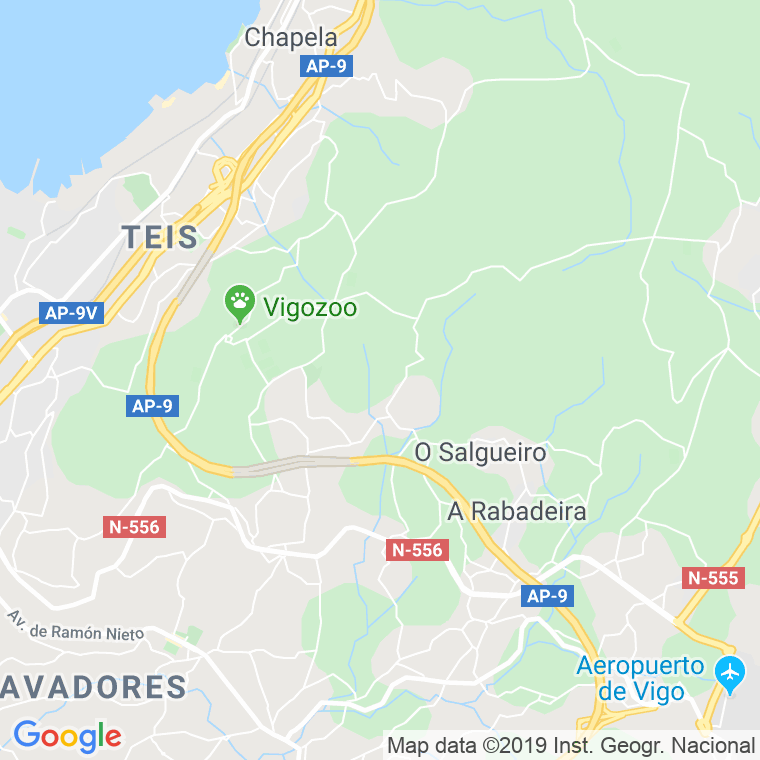 Código Postal calle Caceira (Candean), lugar en Vigo