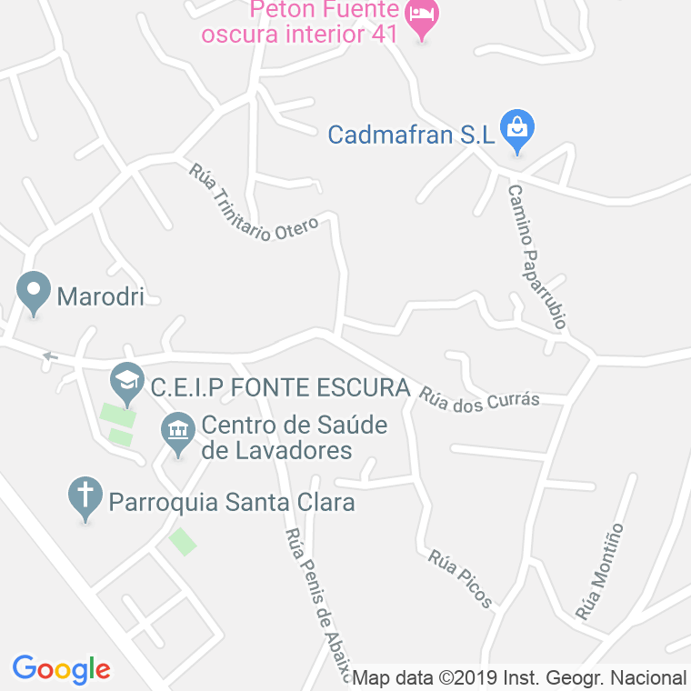 Código Postal calle Curras (Candean), lugar en Vigo