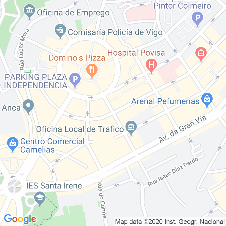 Código Postal calle Regueiro, O (Coruxo), lugar en Vigo