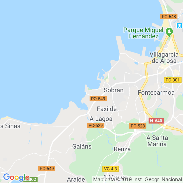 Código Postal de Vilaxoan (Vilagarcia De Arousa) en Pontevedra