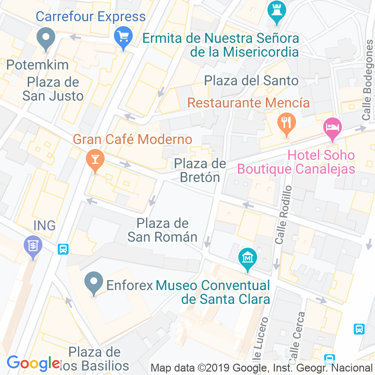 Código Postal calle Breton, plaza en Salamanca