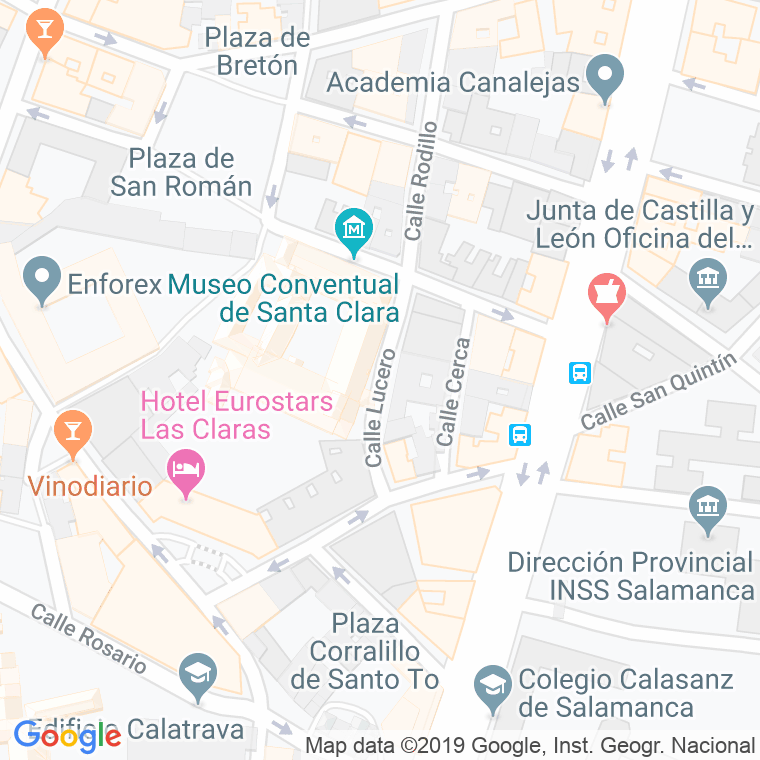 Código Postal calle Lucero en Salamanca