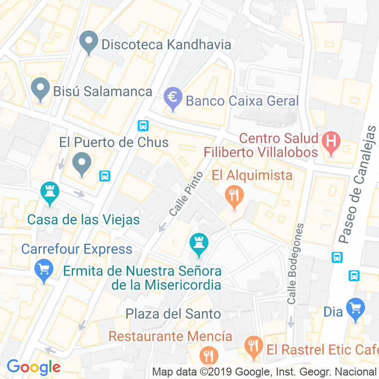 Código Postal calle Pinto, calleja en Salamanca