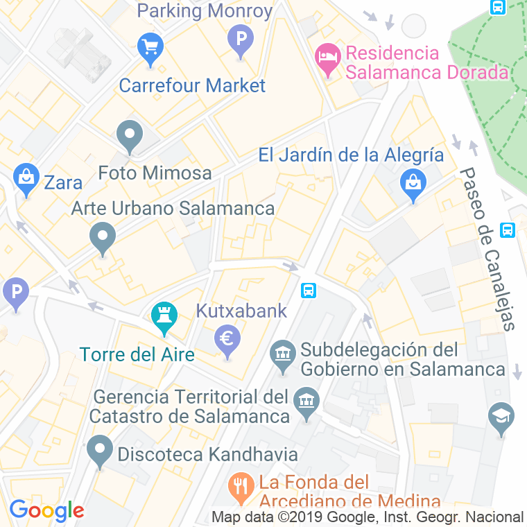 Código Postal calle Rosa en Salamanca