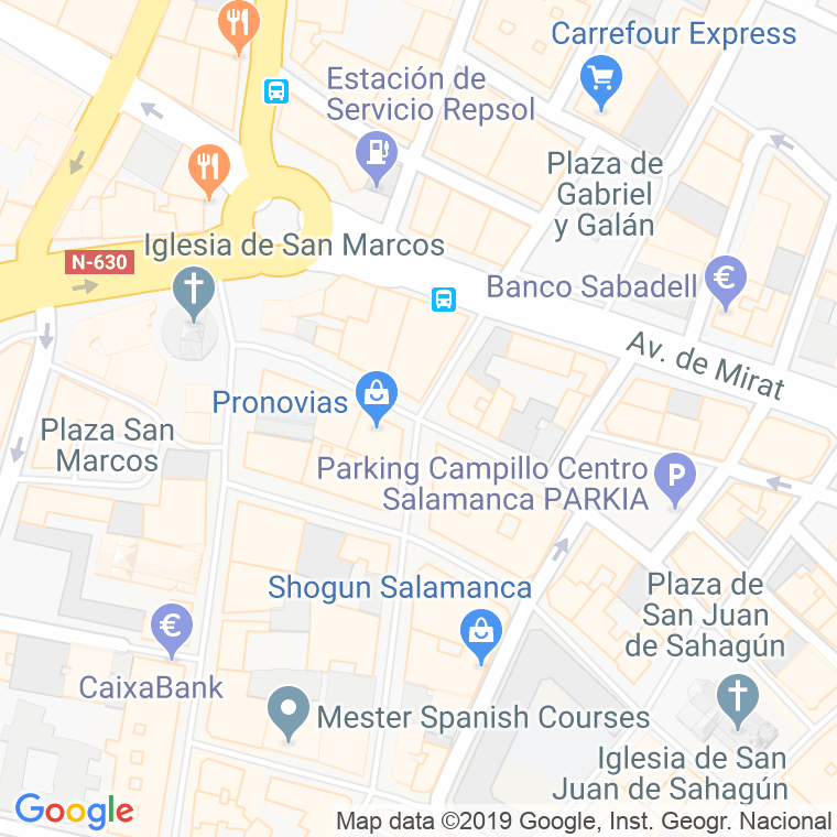 Código Postal calle Bientocadas en Salamanca