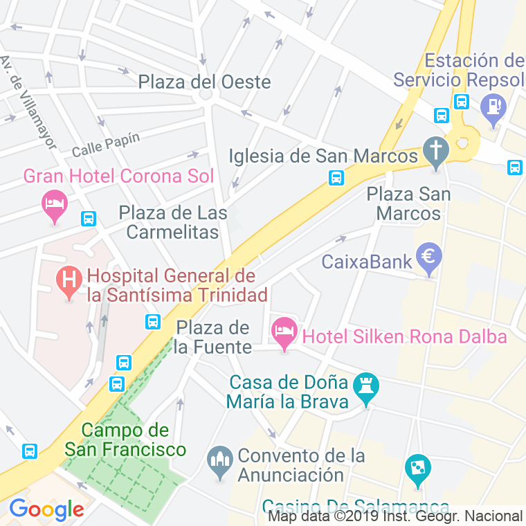 Código Postal calle Carmelitas, paseo (Impares Del 1 Al Final) en Salamanca