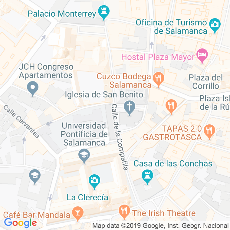 Código Postal calle Compañia en Salamanca