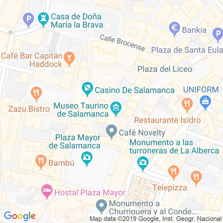 Código Postal calle Doctor Piñuela en Salamanca