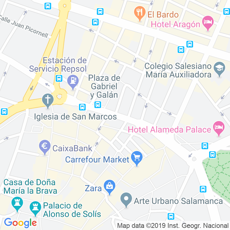 Código Postal calle Mirat, avenida (Impares Del 1 Al Final) en Salamanca
