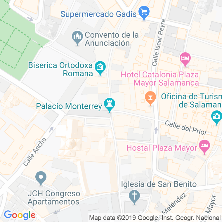 Código Postal calle Monterrey, plaza en Salamanca