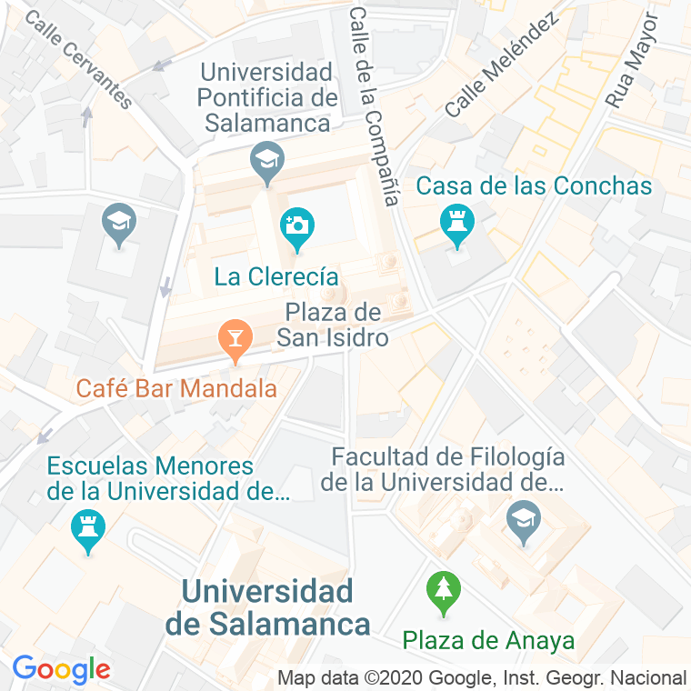 Código Postal calle San Isidro, plaza en Salamanca