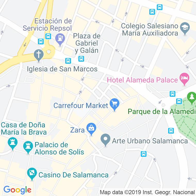 Código Postal calle San Juan De Sahagun, plaza en Salamanca