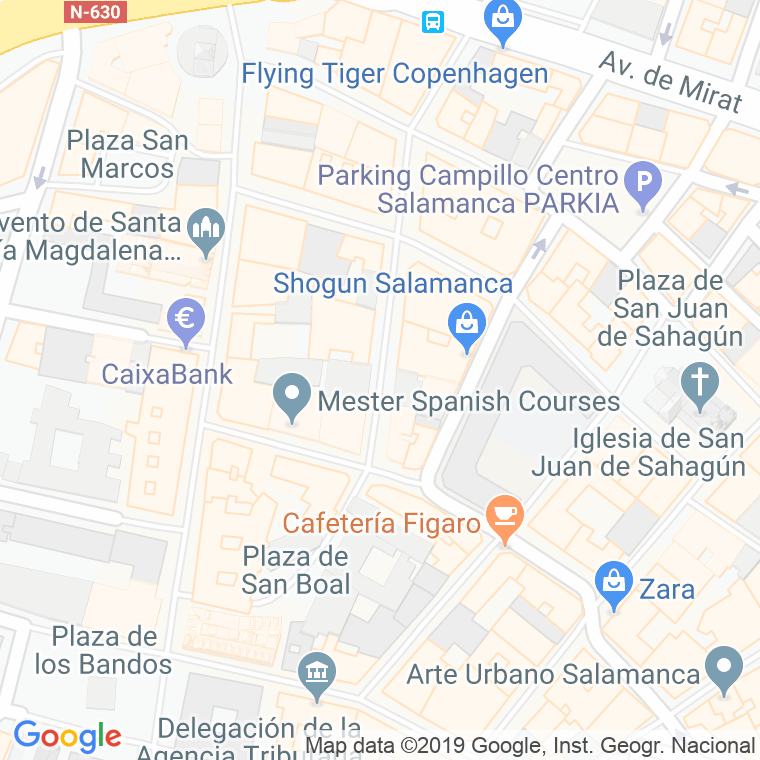Código Postal calle Sol Oriente en Salamanca
