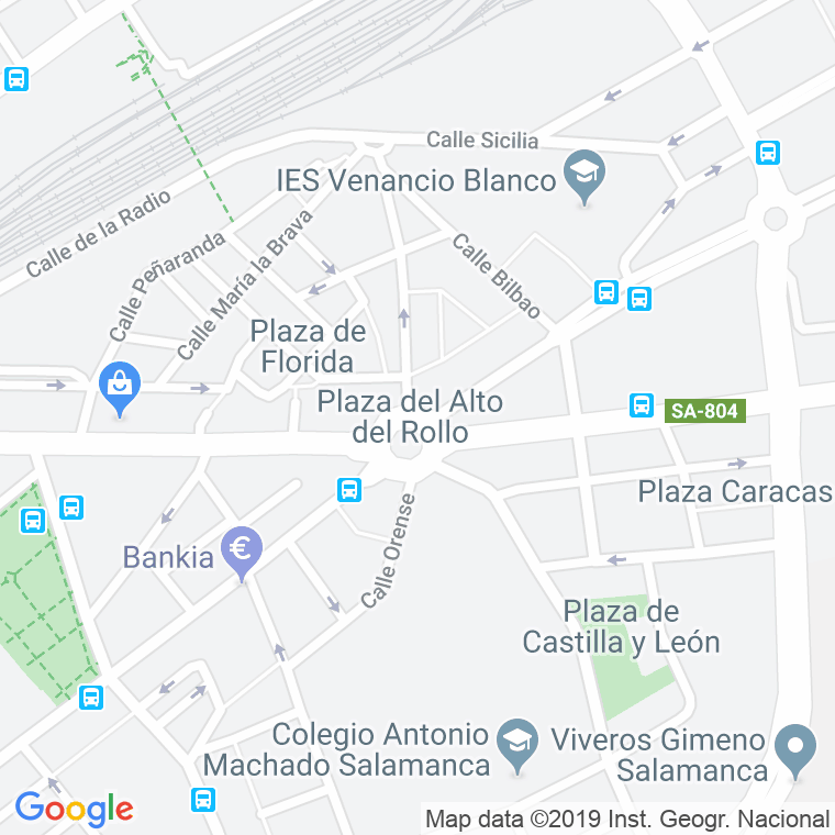 Código Postal calle Alto Del Rollo, plaza en Salamanca