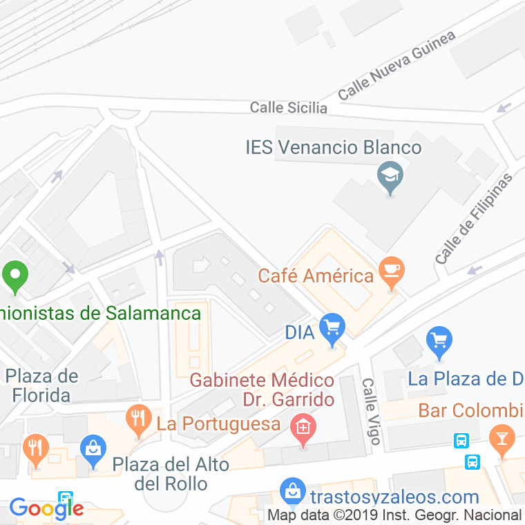 Código Postal calle Bilbao en Salamanca