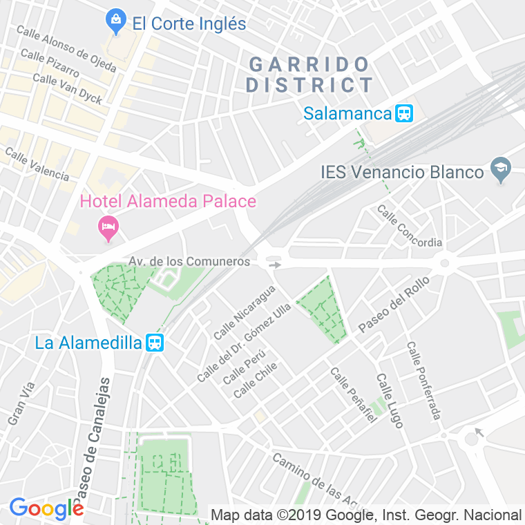 Código Postal calle Comuneros, avenida en Salamanca