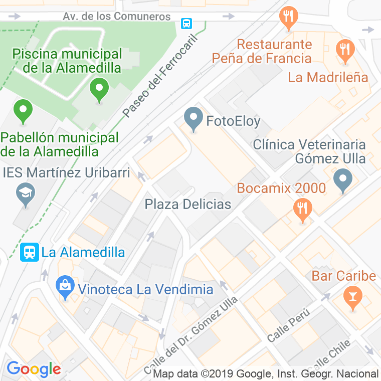 Código Postal calle Delicias, plaza en Salamanca