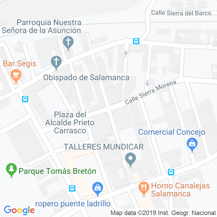 Código Postal calle Heliodoro Morales en Salamanca