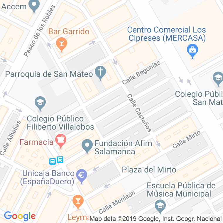 Código Postal calle Alcalde Marcelo Fernandez Nieto en Salamanca