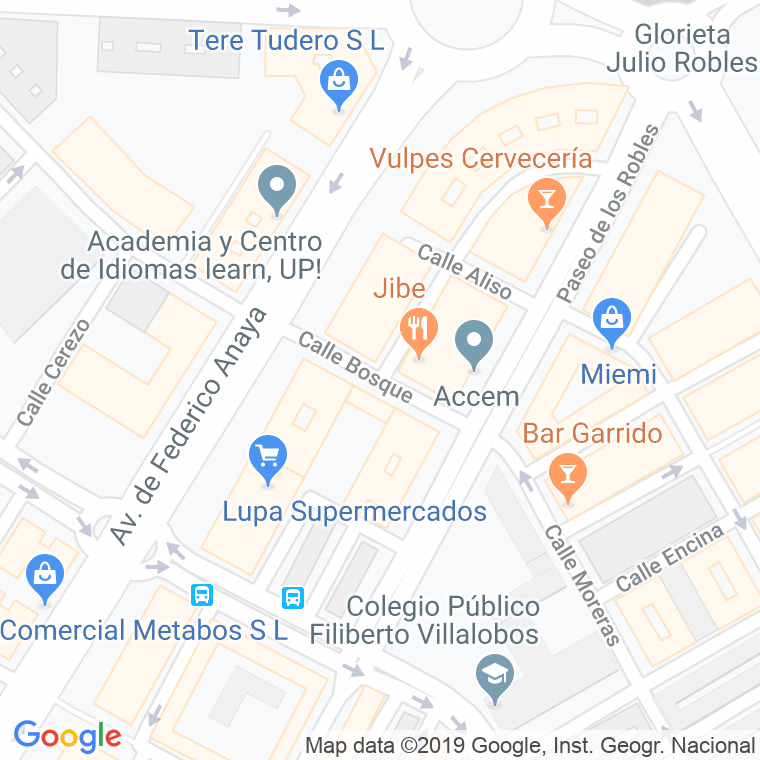 Código Postal calle Bosque en Salamanca