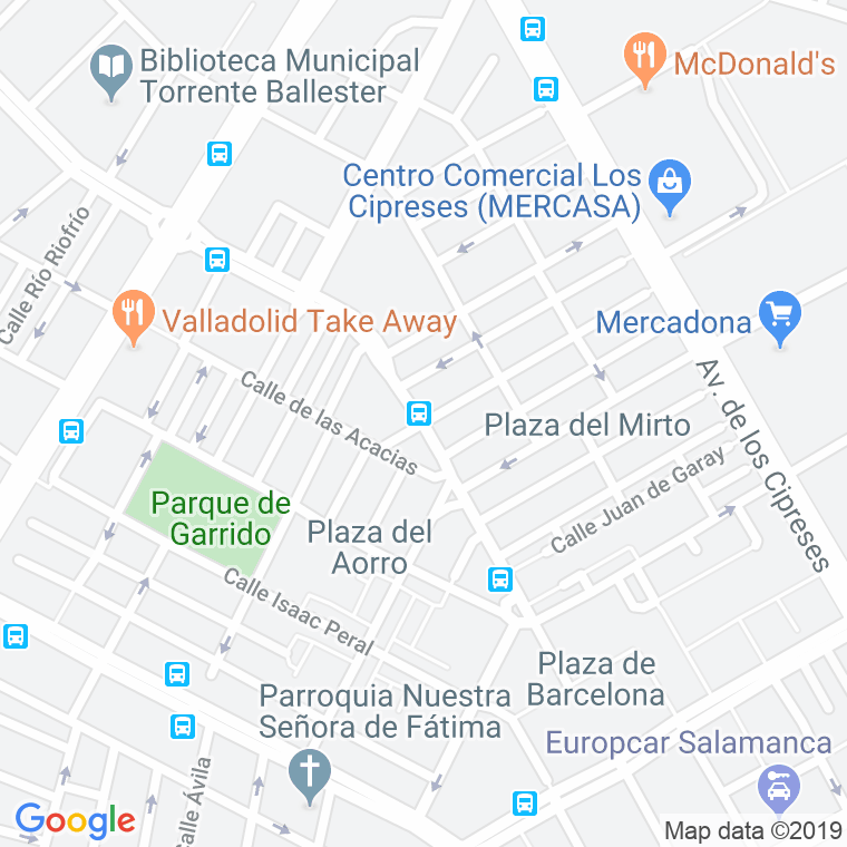 Código Postal calle Cedros, avenida en Salamanca