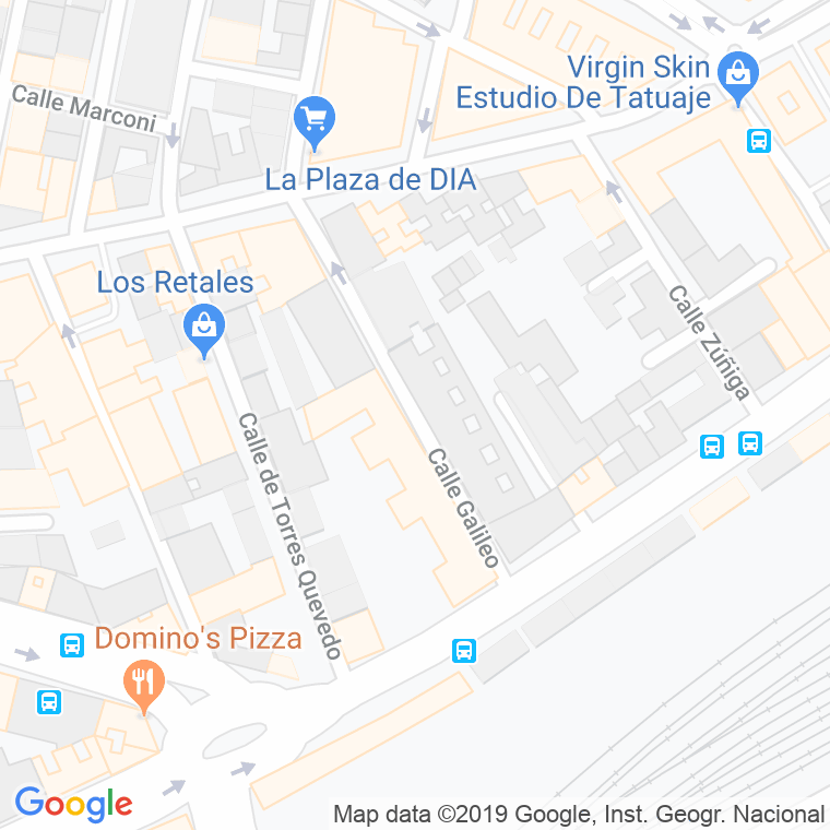 Código Postal calle Galileo en Salamanca