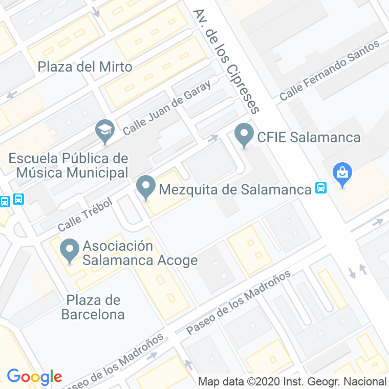Código Postal calle Juan Ramon Jimenez en Salamanca