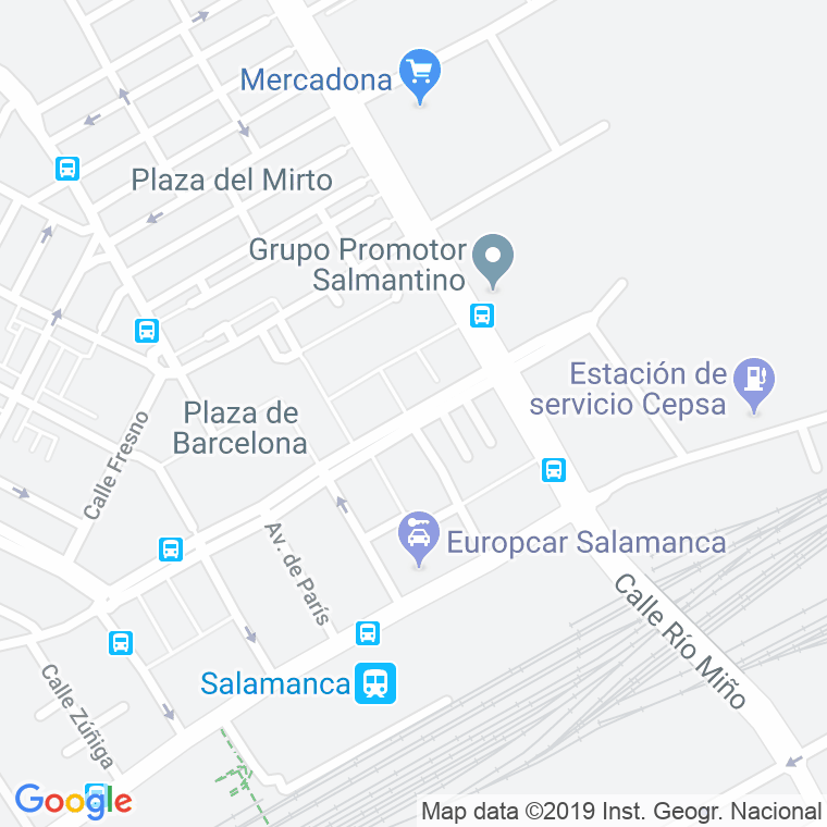 Código Postal calle Madroños, paseo en Salamanca