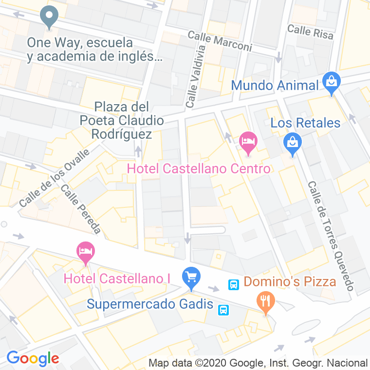 Código Postal calle Nuñez De Balboa en Salamanca