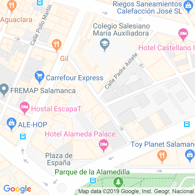 Código Postal calle Padre Camara en Salamanca