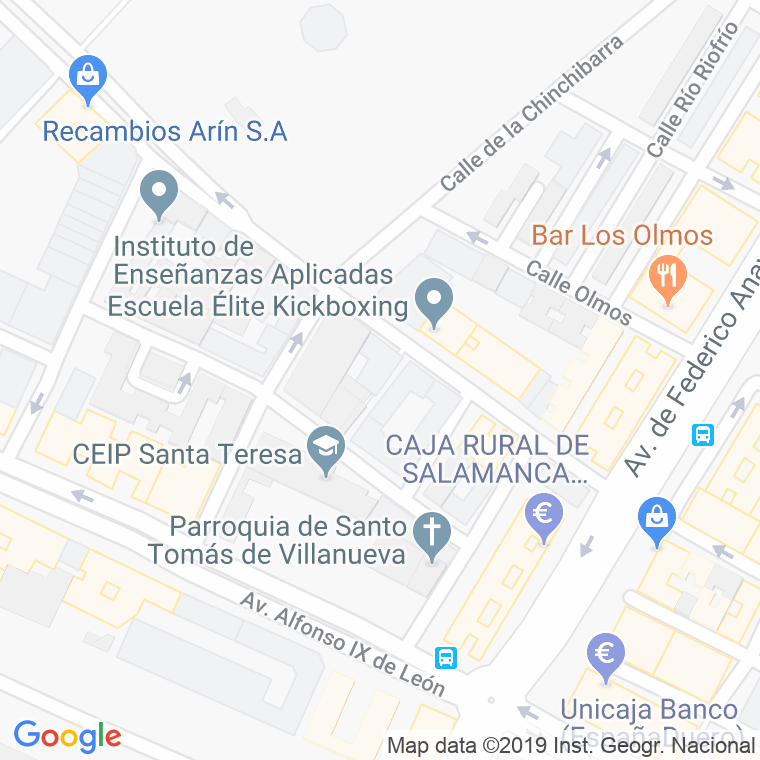 Código Postal calle Arquimedes en Salamanca