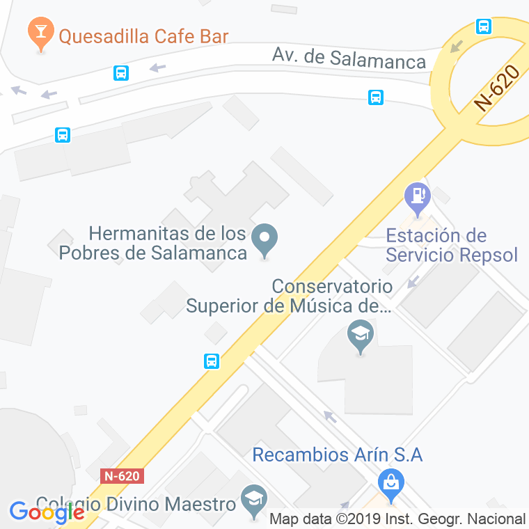 Código Postal calle Hermanitas De Los Pobres en Salamanca