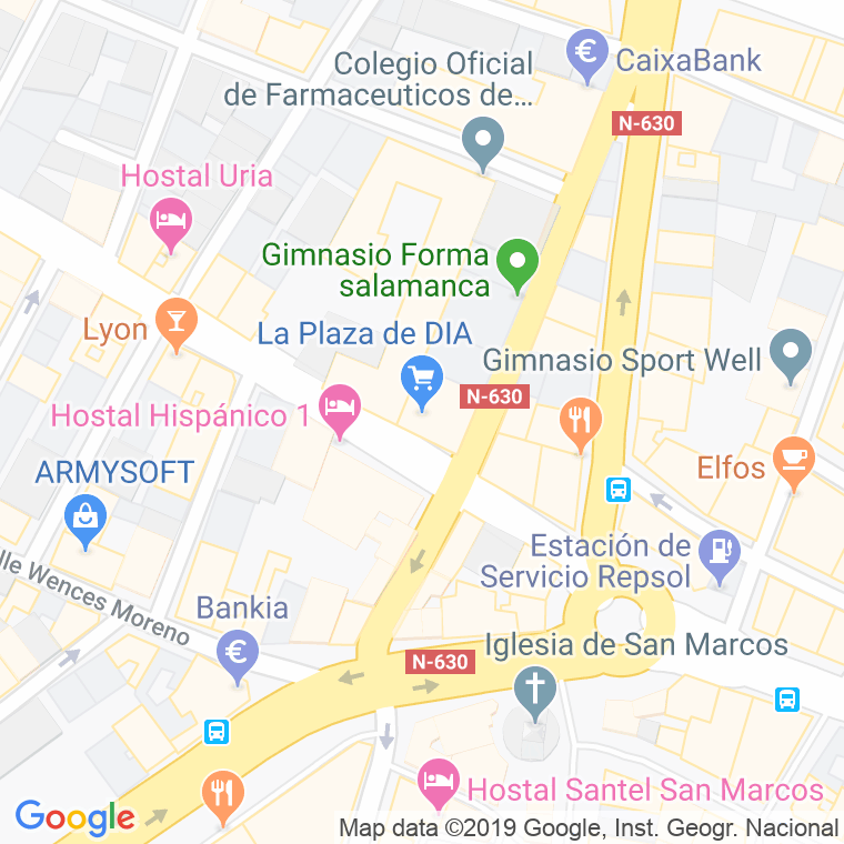 Código Postal calle Arbol en Salamanca
