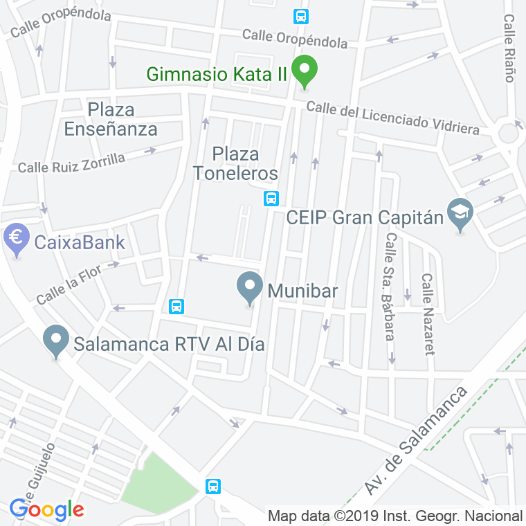 Código Postal calle Don Quijote en Salamanca