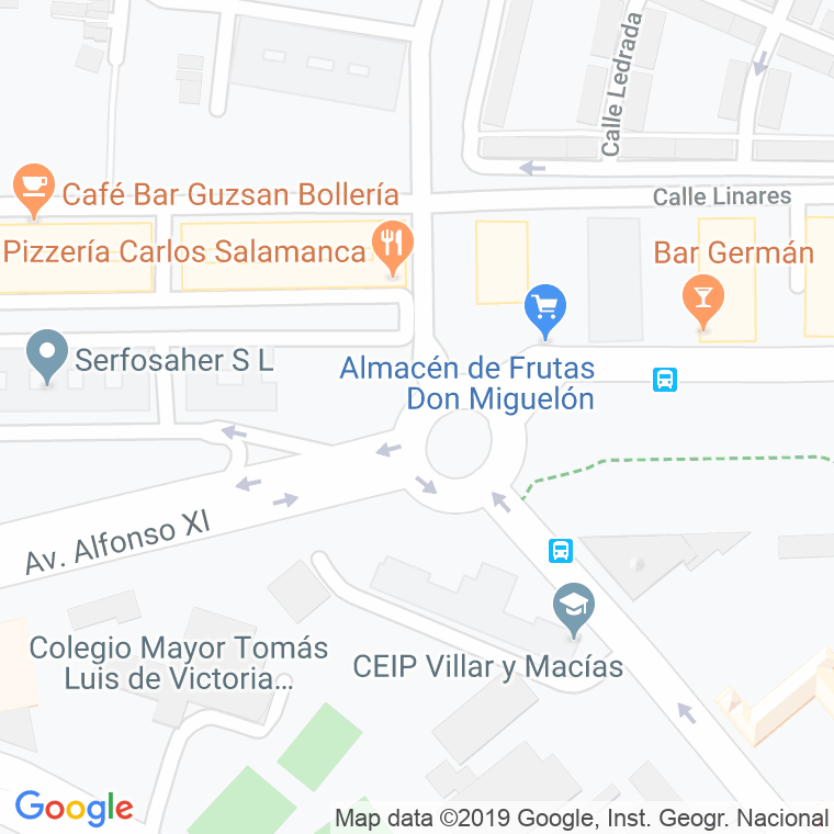 Código Postal calle Filiberto Villalobos, glorieta (Impares Del 1 Al Final)  (Pares Del 2 Al Final) en Salamanca