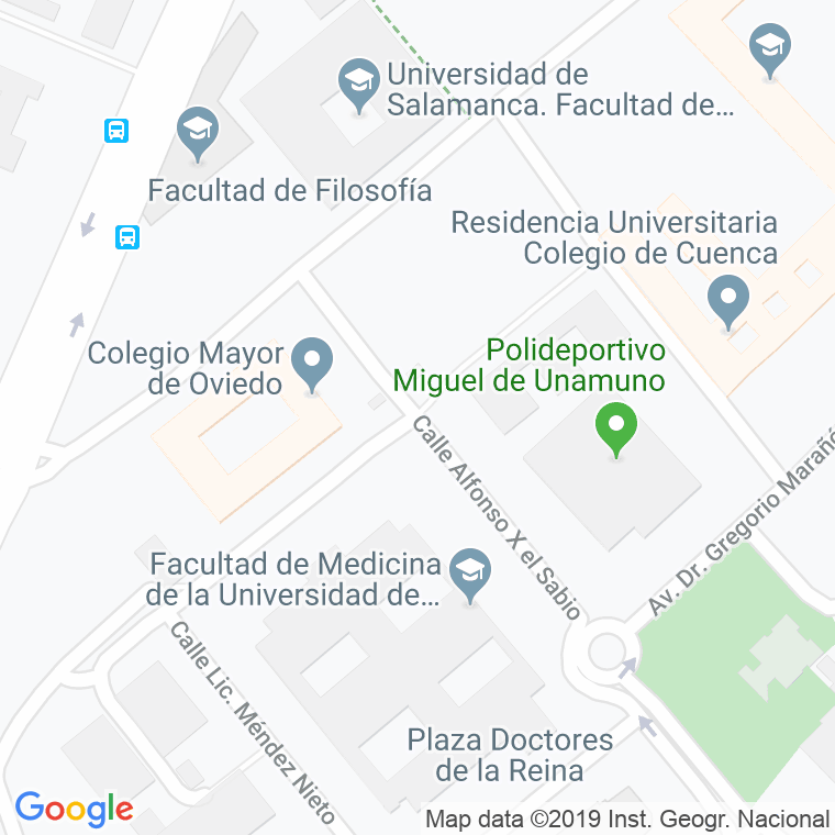 Código Postal calle Alfonso X El Sabio en Salamanca