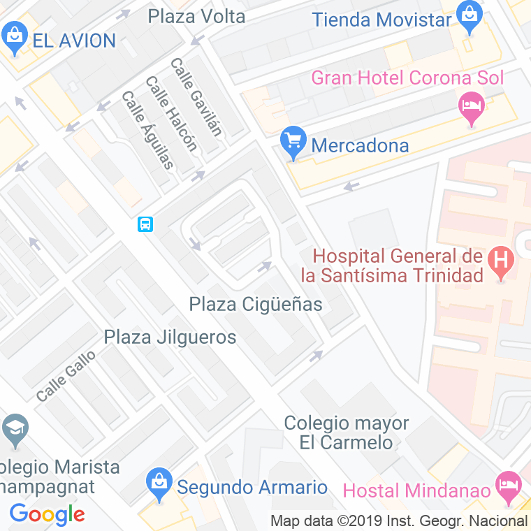 Código Postal calle Cigueñas, plaza en Salamanca