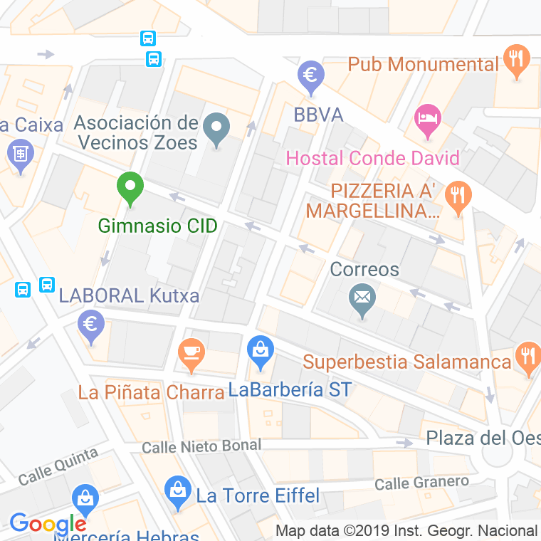 Código Postal calle Gutemberg en Salamanca