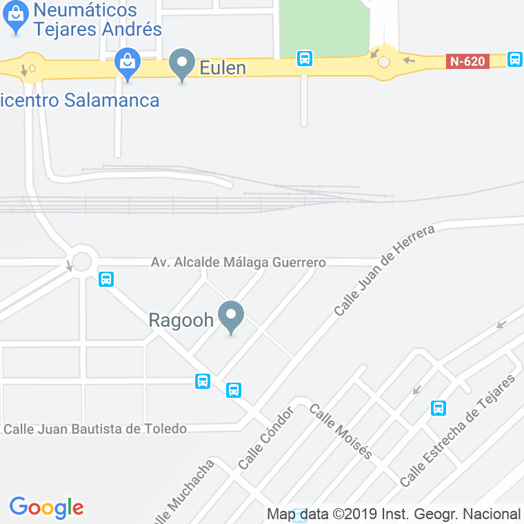 Código Postal calle Alcalde Malaga Guerrero, avenida en Salamanca