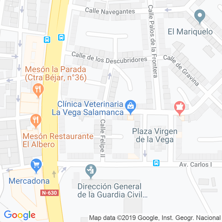 Código Postal calle Barco en Salamanca
