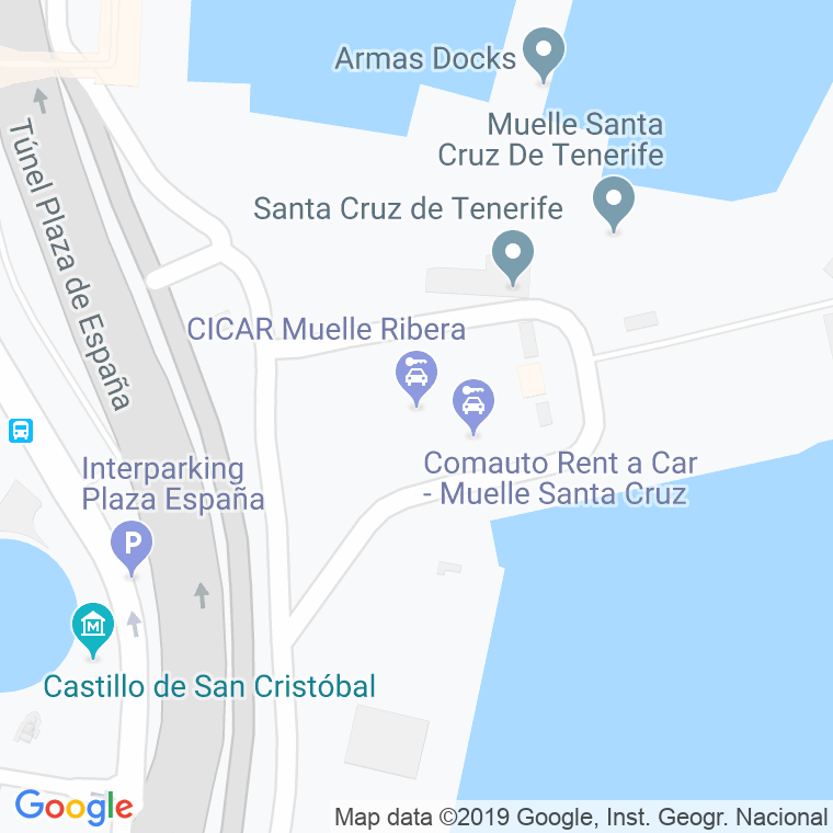 Código Postal calle Muelle Ribera en Santa Cruz de Tenerife