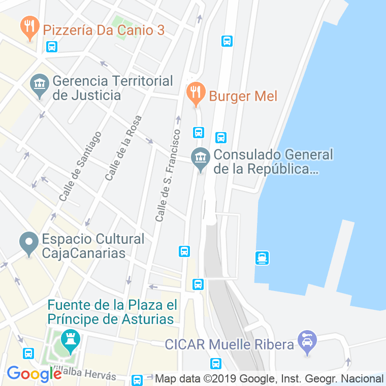 Código Postal calle Marina, La   (Impares Del 1 Al 29)  (Pares Del 2 Al 14) en Santa Cruz de Tenerife
