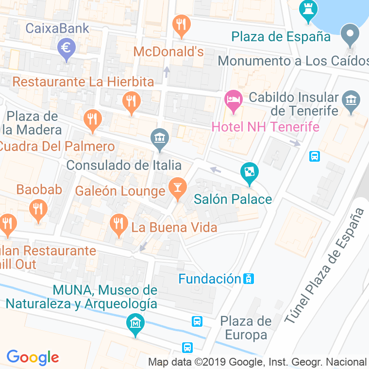 Código Postal calle Candelaria, plaza (Impares Del 1 Al 7)  (Pares Del 2 Al 6) en Santa Cruz de Tenerife