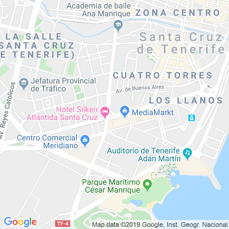 Código Postal calle Tres De Mayo, avenida (Impares Del 1 Al 65)  (Pares Del 2 Al 26) en Santa Cruz de Tenerife