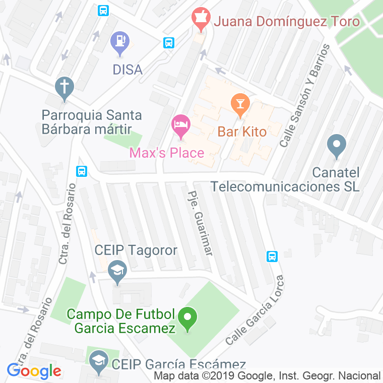 Código Postal calle Guarimar en Santa Cruz de Tenerife