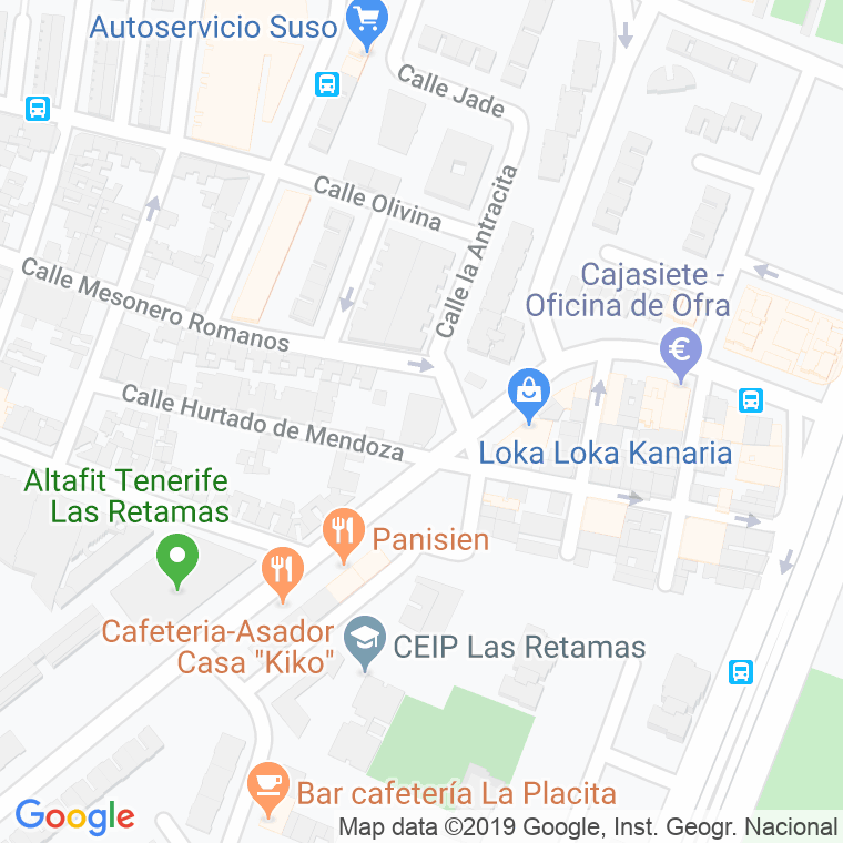 Código Postal calle Barrio San Antonio en Santa Cruz de Tenerife