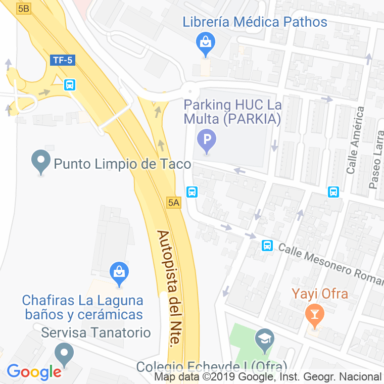Código Postal calle Finca La Multa en Santa Cruz de Tenerife