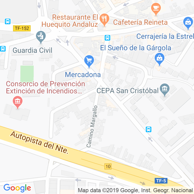 Código Postal calle Margallo   (Impares Del 21 Al Final)  (Pares Del 16 Al Final) en Laguna,La